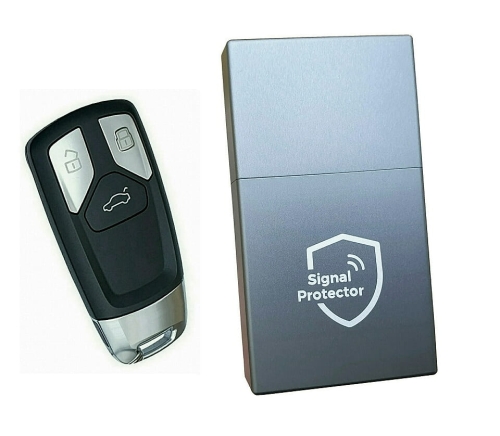 Signal Protector - aluminiowe etui pokrowiec na kluczyk KEYLESS klatka Faradaya srebrny