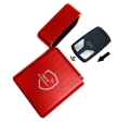 Signal Protector - aluminiowe etui pokrowiec na kluczyk KEYLESS klatka Faradaya czerwony rozmiar XL 